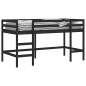 vidaXL Cama alta de niños escalera madera maciza pino negra 90x190 cm vidaXL Cama alta de niños escalera madera maciza pino negra 90x190 cm