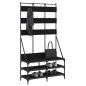vidaXL Perchero con zapatero negro 100x40x184 cm vidaXL Perchero con zapatero negro 100x40x184 cm