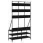 vidaXL Perchero con zapatero negro 100x40x184 cm vidaXL Perchero con zapatero negro 100x40x184 cm