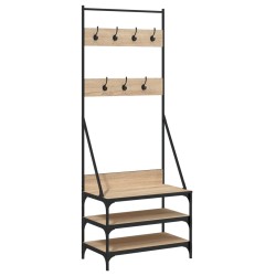 vidaXL Perchero con zapatero roble Sonoma 70x40x184 cm