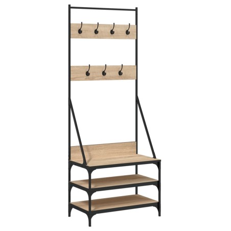 vidaXL Perchero con zapatero roble Sonoma 70x40x184 cm
