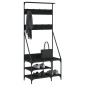 vidaXL Perchero con zapatero negro 80x40x184 cm vidaXL Perchero con zapatero negro 80x40x184 cm