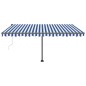 vidaXL Toldo de pie automático azul y blanco 400x350 cm vidaXL Toldo de pie automático azul y blanco 400x350 cm