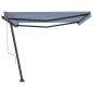 vidaXL Toldo de pie automático azul y blanco 400x350 cm vidaXL Toldo de pie automático azul y blanco 400x350 cm
