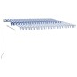 vidaXL Toldo de pie automático azul y blanco 400x350 cm vidaXL Toldo de pie automático azul y blanco 400x350 cm