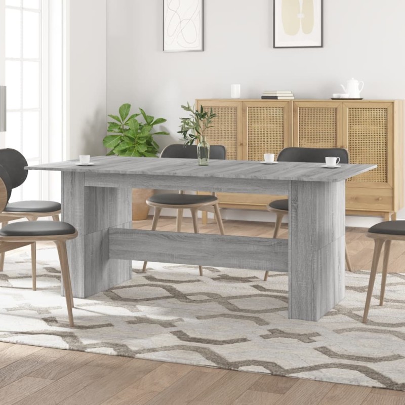 vidaXL Mesa de comedor madera de ingeniería Sonoma gris 180x90x76 cm vidaXL Mesa de comedor madera de ingeniería Sonoma gris 180x90x76 cm