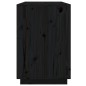 vidaXL Escritorio madera maciza de pino negro 140x50x75 cm