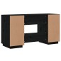 vidaXL Escritorio madera maciza de pino negro 140x50x75 cm