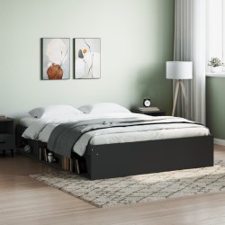vidaXL Estructura de cama negra 150x200 cm