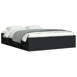 vidaXL Estructura de cama negra 150x200 cm