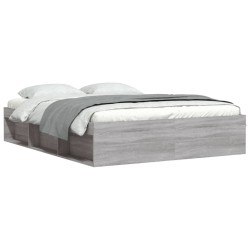 vidaXL Estructura de cama gris Sonoma 150x200 cm