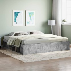 vidaXL Estructura de cama gris hormigón 200x200 cm