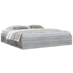 vidaXL Estructura de cama Sonoma gris 200x200 cm