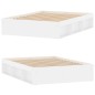 vidaXL Estructura de cama de matrimonio blanca 135x190 cm vidaXL Estructura de cama de matrimonio blanca 135x190 cm