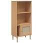 vidaXL Estantería SENJA aspecto ratán madera pino marrón 60x35x130 cm vidaXL Estantería SENJA aspecto ratán madera pino marrón 60x35x130 cm