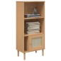 vidaXL Estantería SENJA aspecto ratán madera pino marrón 60x35x130 cm vidaXL Estantería SENJA aspecto ratán madera pino marrón 60x35x130 cm