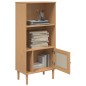 vidaXL Estantería SENJA aspecto ratán madera pino marrón 60x35x130 cm vidaXL Estantería SENJA aspecto ratán madera pino marrón 60x35x130 cm
