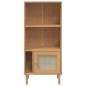 vidaXL Estantería SENJA aspecto ratán madera pino marrón 60x35x130 cm vidaXL Estantería SENJA aspecto ratán madera pino marrón 60x35x130 cm