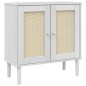 vidaXL Aparador SENJA aspecto de ratán madera pino blanco 80x35x80 cm