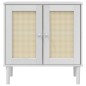 vidaXL Aparador SENJA aspecto de ratán madera pino blanco 80x35x80 cm
