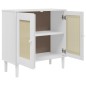 vidaXL Aparador SENJA aspecto de ratán madera pino blanco 80x35x80 cm