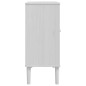 vidaXL Aparador SENJA aspecto de ratán madera pino blanco 80x35x80 cm