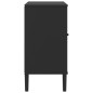 vidaXL Aparador SENJA aspecto de ratán madera pino negro 80x40x80 cm