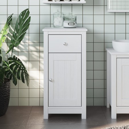 vidaXL Mueble de baño BERG madera maciza de pino blanco 40x34x80 cm