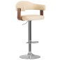 vidaXL Taburetes de cocina 2 uds cuero sintético madera curvada crema vidaXL Taburetes de cocina 2 uds cuero sintético madera curvada crema