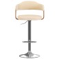 vidaXL Taburetes de cocina 2 uds cuero sintético madera curvada crema vidaXL Taburetes de cocina 2 uds cuero sintético madera curvada crema