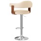 vidaXL Taburetes de cocina 2 uds cuero sintético madera curvada crema vidaXL Taburetes de cocina 2 uds cuero sintético madera curvada crema