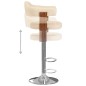 vidaXL Taburetes de cocina 2 uds cuero sintético madera curvada crema vidaXL Taburetes de cocina 2 uds cuero sintético madera curvada crema