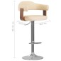 vidaXL Taburetes de cocina 2 uds cuero sintético madera curvada crema vidaXL Taburetes de cocina 2 uds cuero sintético madera curvada crema