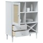 vidaXL Aparador alto SENJA aspecto de ratán madera blanco 90x40x112 cm vidaXL Aparador alto SENJA aspecto de ratán madera blanco 90x40x112 cm