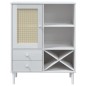 vidaXL Aparador alto SENJA aspecto de ratán madera blanco 90x40x112 cm vidaXL Aparador alto SENJA aspecto de ratán madera blanco 90x40x112 cm