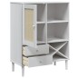 vidaXL Aparador alto SENJA aspecto de ratán madera blanco 90x40x112 cm vidaXL Aparador alto SENJA aspecto de ratán madera blanco 90x40x112 cm