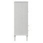 vidaXL Aparador alto SENJA aspecto de ratán madera blanco 90x40x112 cm vidaXL Aparador alto SENJA aspecto de ratán madera blanco 90x40x112 cm