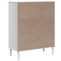 vidaXL Aparador alto SENJA aspecto de ratán madera blanco 90x40x112 cm vidaXL Aparador alto SENJA aspecto de ratán madera blanco 90x40x112 cm
