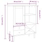 vidaXL Aparador alto SENJA aspecto de ratán madera blanco 90x40x112 cm vidaXL Aparador alto SENJA aspecto de ratán madera blanco 90x40x112 cm