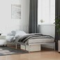 vidaXL Estructura de cama de metal con cabecero blanco 107x203 cm