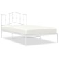 vidaXL Estructura de cama de metal con cabecero blanco 107x203 cm