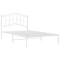 vidaXL Estructura de cama de metal con cabecero blanco 107x203 cm