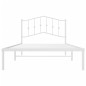 vidaXL Estructura de cama de metal con cabecero blanco 107x203 cm
