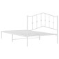 vidaXL Estructura de cama de metal con cabecero blanco 107x203 cm