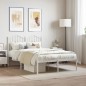vidaXL Estructura de cama de metal con cabecero blanca 120x200 cm