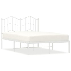 vidaXL Estructura de cama de metal con cabecero blanca 120x200 cm