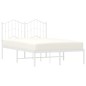 vidaXL Estructura de cama de metal con cabecero blanca 120x200 cm