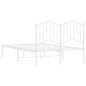 vidaXL Estructura de cama de metal con cabecero blanca 120x200 cm