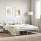 vidaXL Estructura de cama con cabecero metal blanca 160x200 cm vidaXL Estructura de cama con cabecero metal blanca 160x200 cm