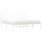 vidaXL Estructura de cama con cabecero metal blanca 160x200 cm vidaXL Estructura de cama con cabecero metal blanca 160x200 cm
